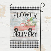 Flower Delivery Truck Garden Flag - 12.5" x 18"