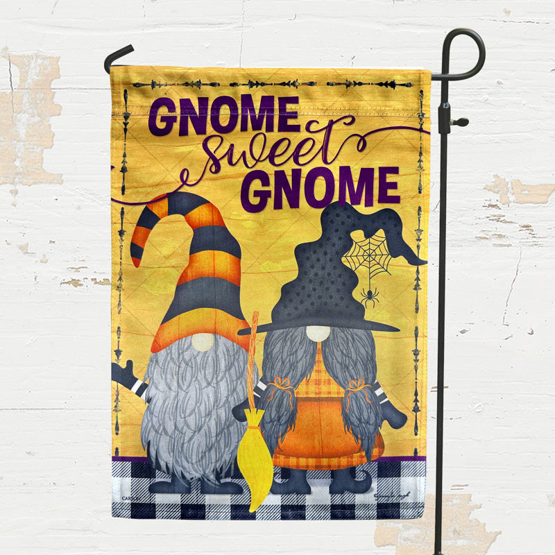 Halloween Gnome Garden Flag - 12.5" x 18"