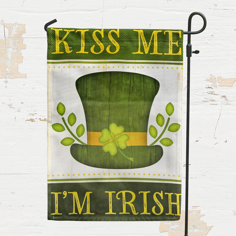 St. Patrick's Day Kiss Me I'm Irish Garden Flag - 12.5" x 18"