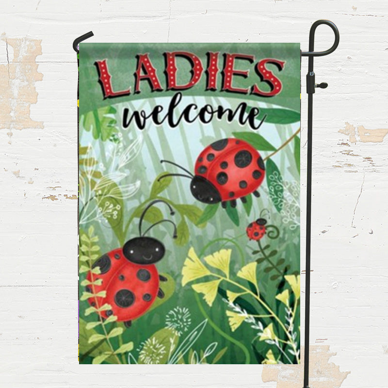 Welcome Ladies Garden Flag - 12.5" x 18"