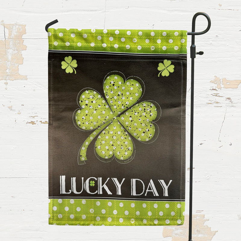 St. Patrick's Day Lucky Clover Garden Flag - 12.5" x 18"