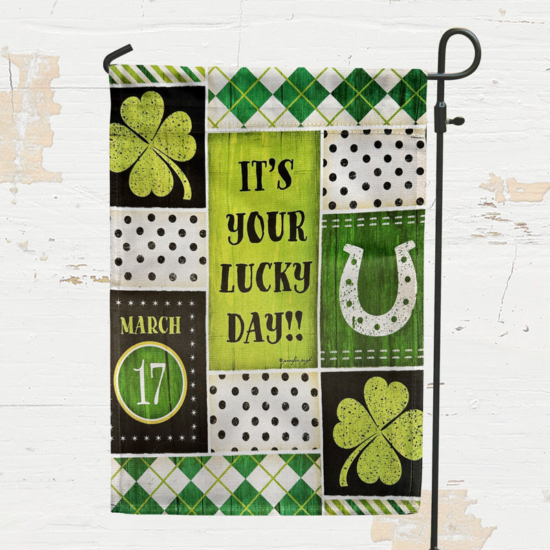 St. Patrick's Day Lucky Day Garden Flag - 12.5" x 18"